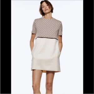 ZARA COMBINATION JACQUARD DRESS Size M